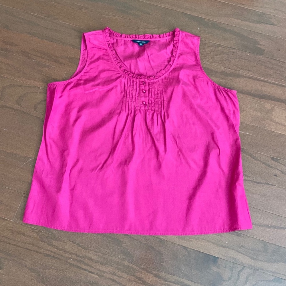Lands End Petite 16 Fushia Tank